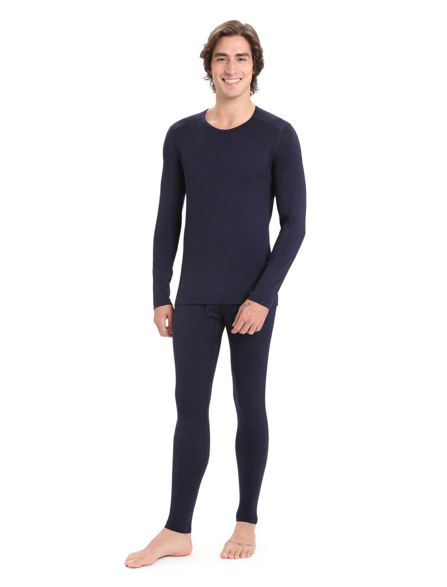 Leggings Icebreaker Merino 200 Oasis with Fly Homme Bleu Marine | FR 1132WNBY